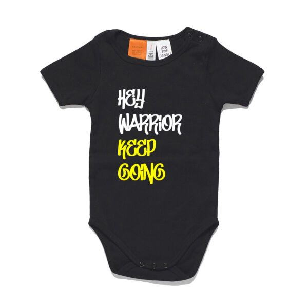 Hey Warrior Baby Onesie Thumbnail